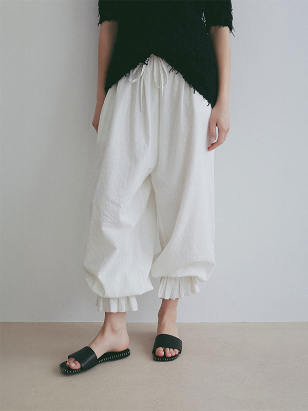 ハンドステッチタンドレザーフラットサンダル