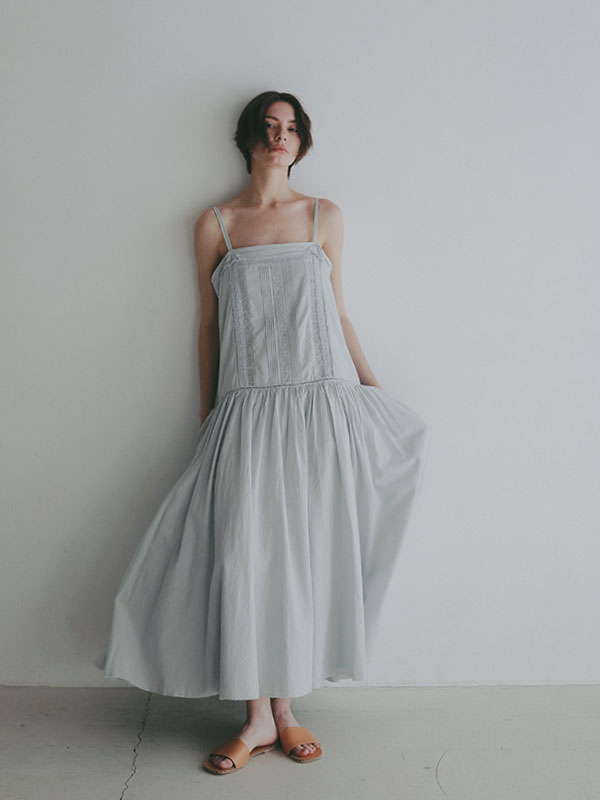 レースコットンキャミワンピース