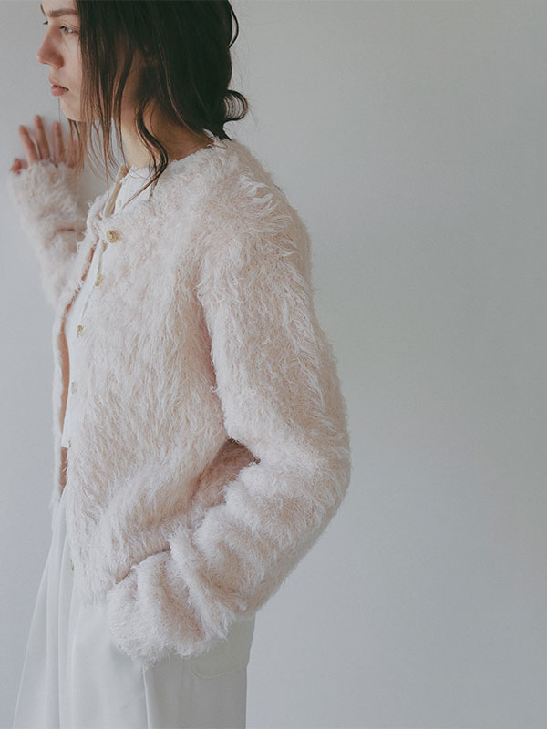 フェザーヤーンニットカーディガン