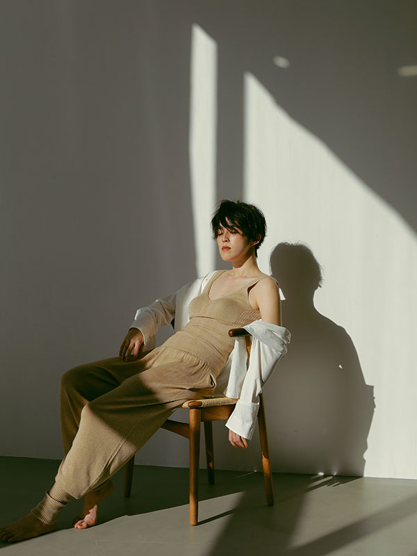 リブニットボディーウォーマー