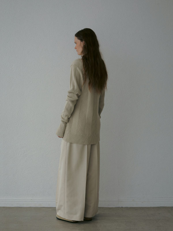 ランダムリブVネックニットカーディガン