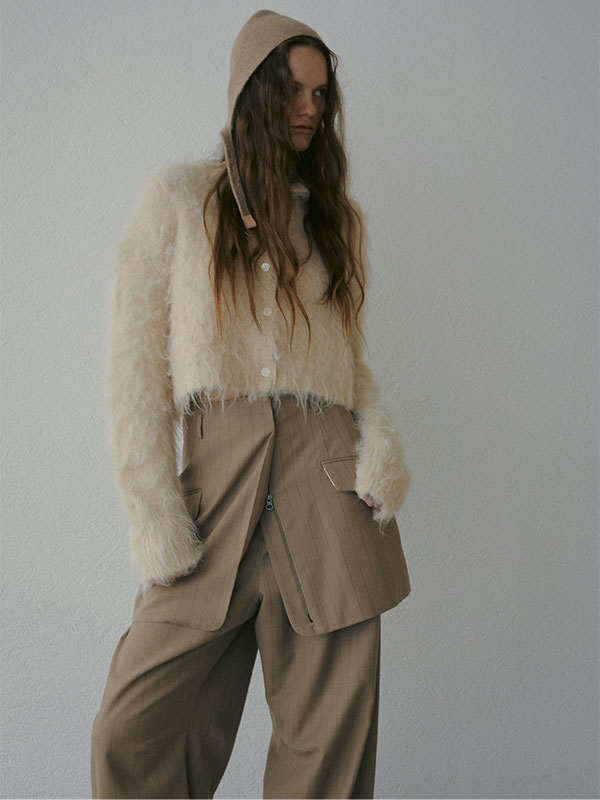 ヘザートーンニットボンネット