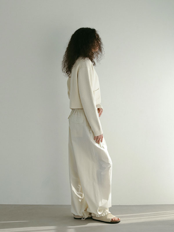 ミドルゲージショートニットカーディガン(F OFF WHITE
