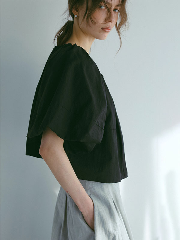 バルーンスリーブショートトップス(F IVORY): トップス │ ETRE