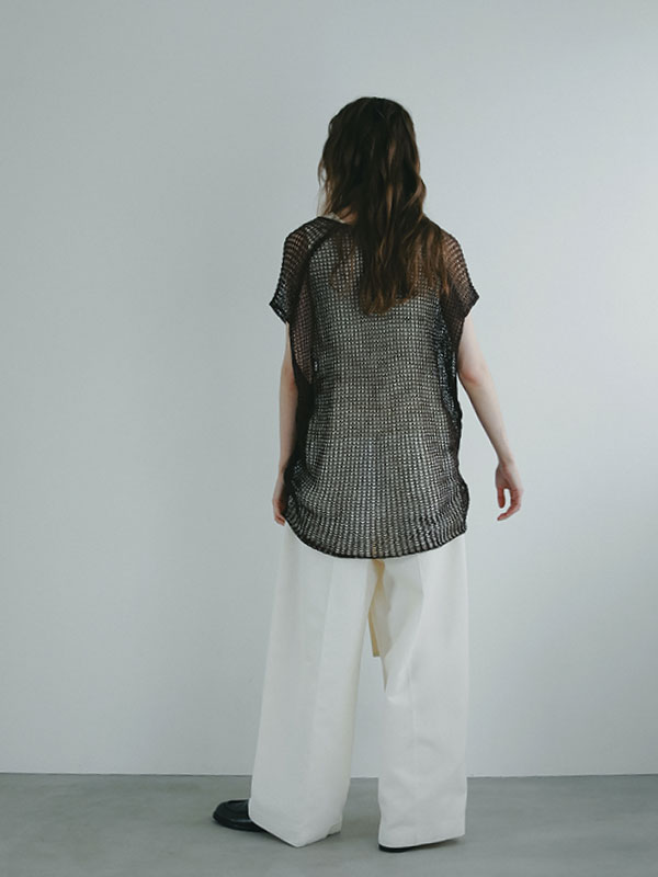 フィッシュネットスリーブレスニットプルオーバー