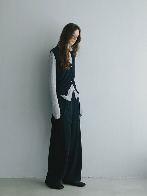【新品】25SS ETRE TOKYO リネンスムースニットパンツ ベージュ　M リネンスムースニットパンツ（フルレングス）｜ETRÉ TOKYO