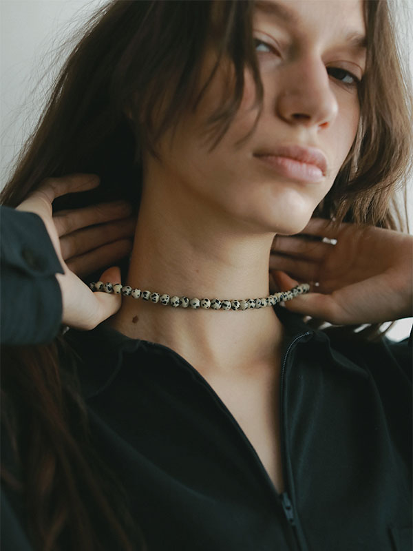 ストーンビーズネックレス