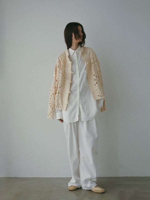 エンブロイダリーニットジャケット