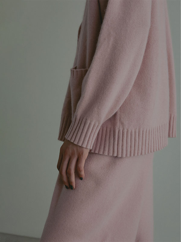 プレーンステッチＶネックニットカーディガン