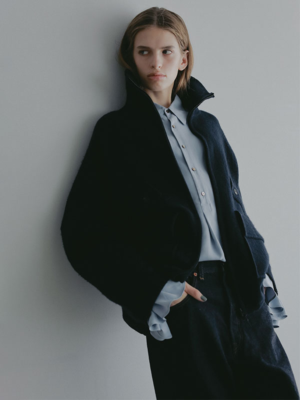 キャンディースリーブシルキーシャツ