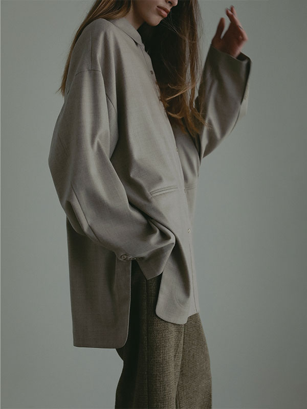 ハイカウントフラノオーバーサイズシャツ