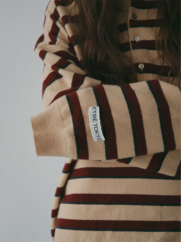 マルチボーダーニットポロ