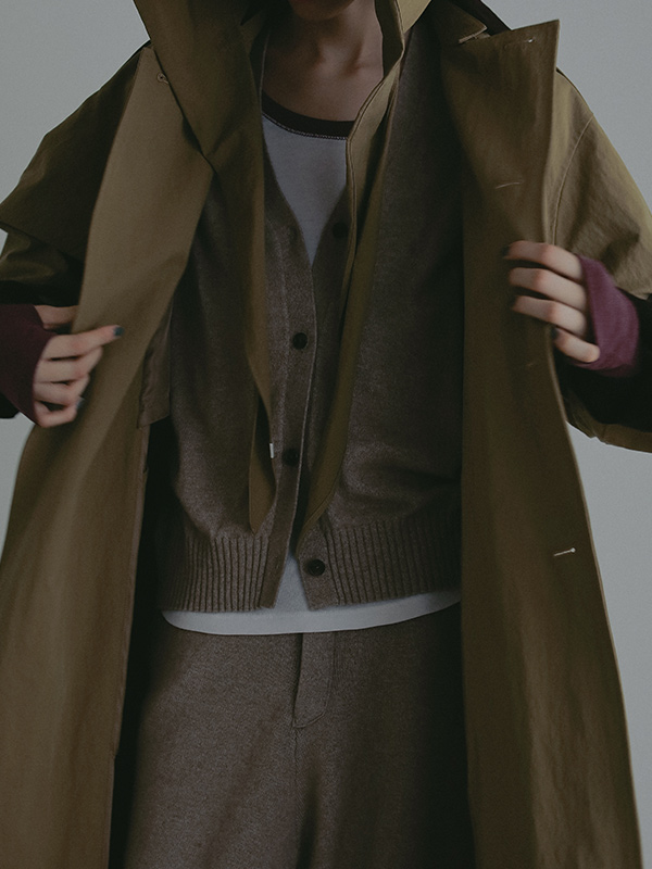 プレーンステッチVネックニットベスト