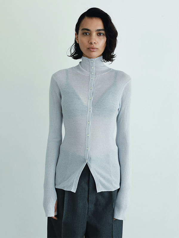 SANTEシルクカシミヤハイネックニットプルオーバー