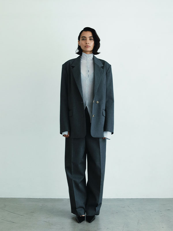 SANTEワンタックセンタークリースパンツ