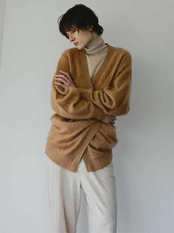 SANTEカシミヤヘアリーニットカーディガン