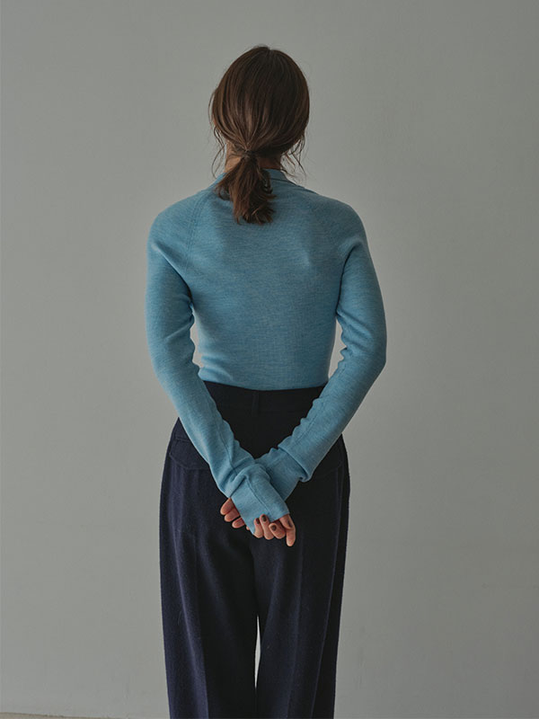 2wayコンフィーハイネックニットプルオーバー