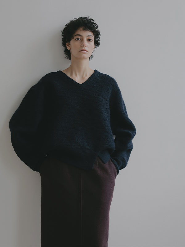 バンピーストールニットプルオーバー