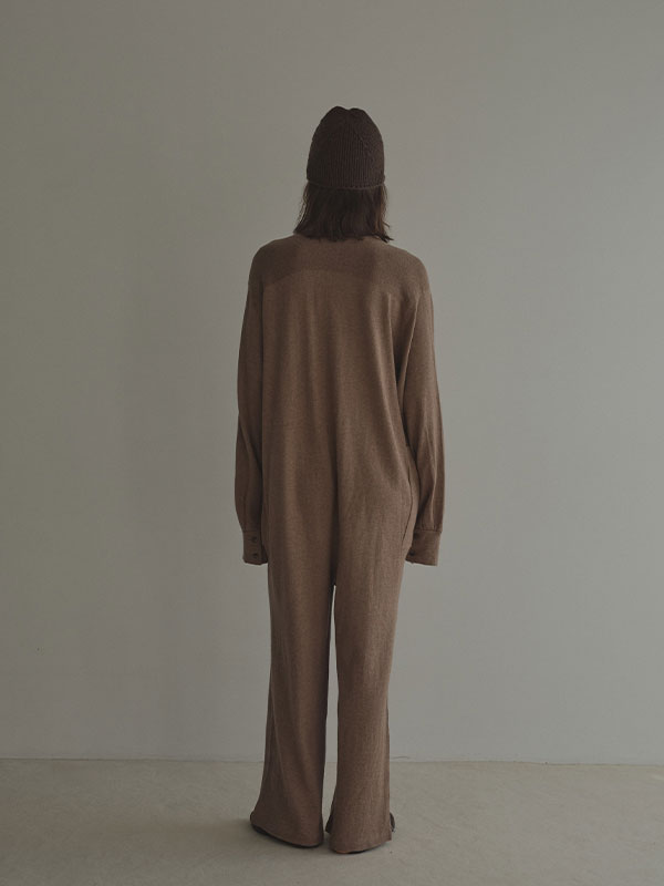 新品未使用　ETRETOKYO フロントボタンニットオールインワン CAMEL ETRE TOKYO（エトレトウキョウ） フロントボタンニットオールインワン