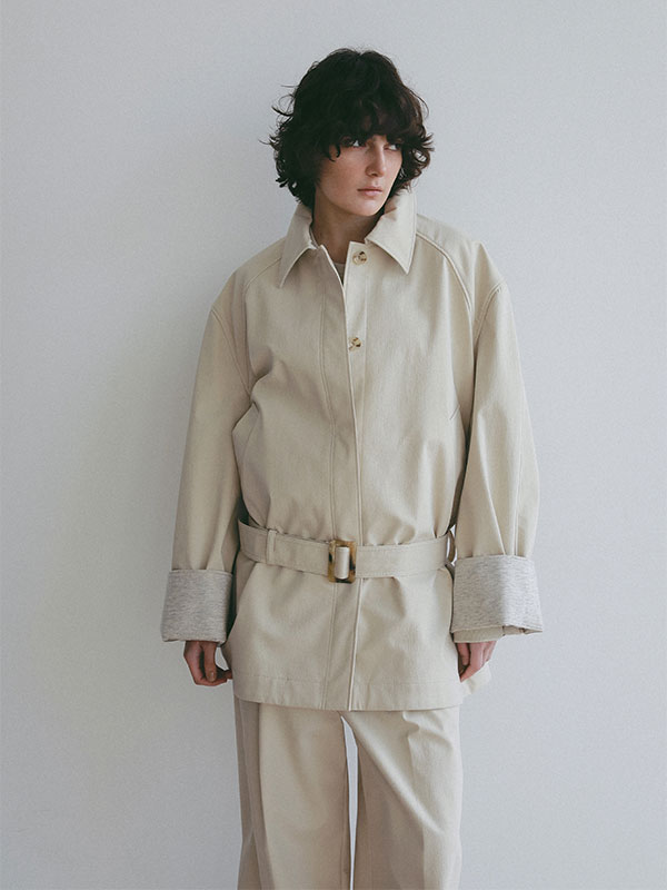 ステンカラーボンディングコート