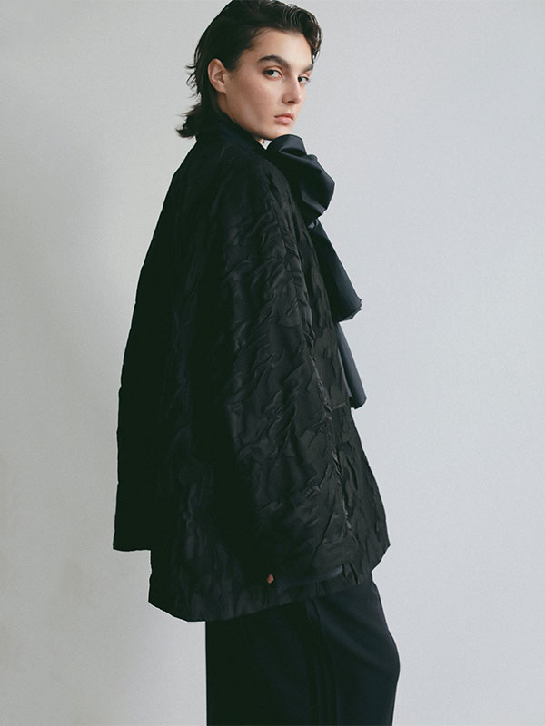 SANTEドルマンスリーブジャガードコート