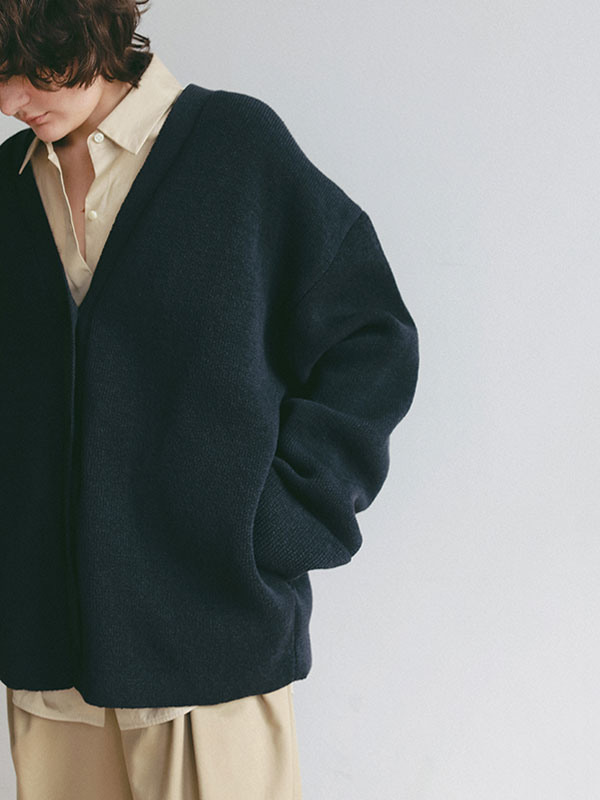 ダブルフェイスＶネックニットカーディガン