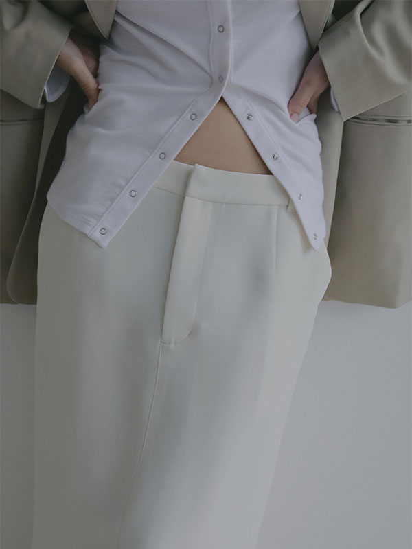 ダブルフェイスIラインスカート