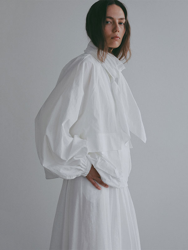 スカーフライトシャツブルゾン