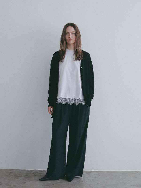 リリヤーンリネンVネックカーディガン