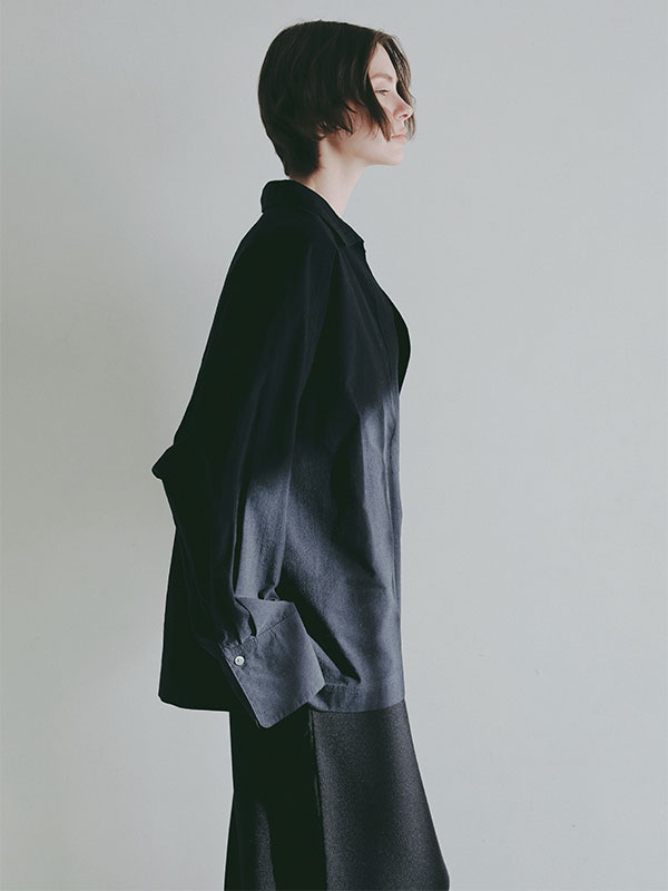 コットンシルクスキッパーシャツ