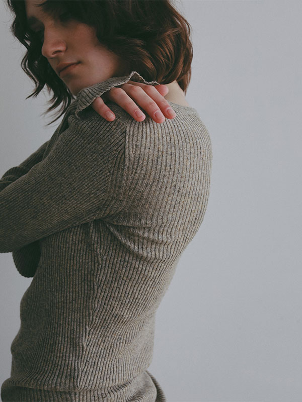 リネンヘルシーニットプルオーバー