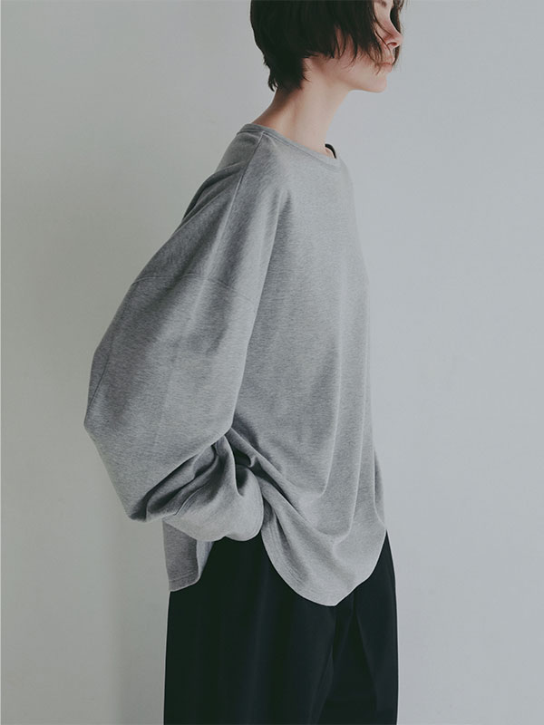 ボートネックカフスロンTee