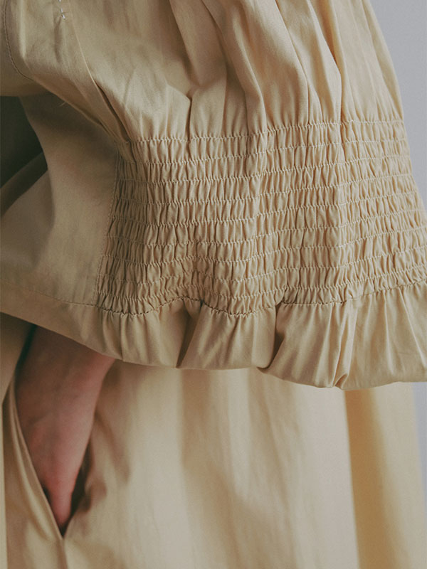 ハンドステッチボリュームワンピース