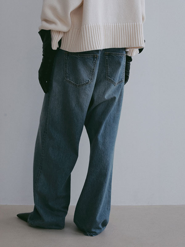 ハイライズワイドデニムパンツ
