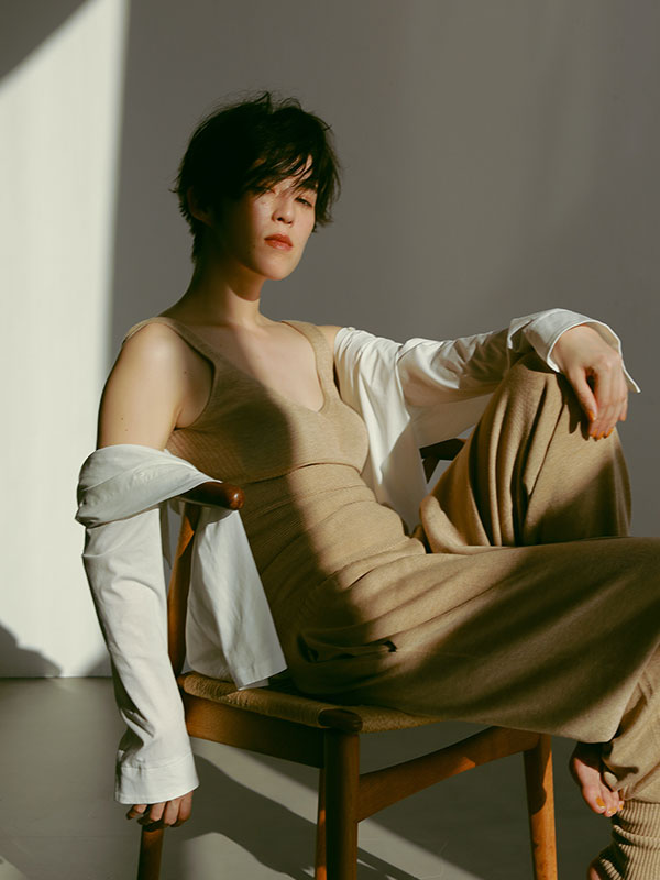 リブニットボディーウォーマー