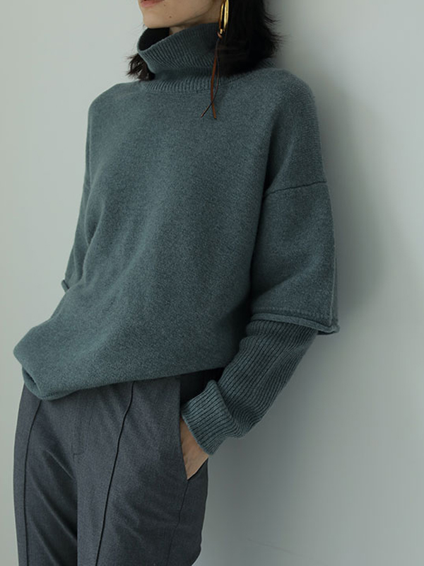 ツーピースレイヤードニット