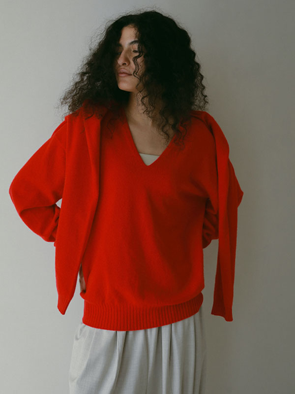 Vネックカシミヤニットプルオーバー(F GREY): トップス │ ETRE