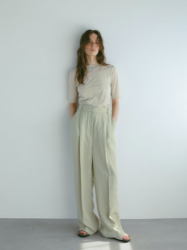 レノクロスセミワイドパンツ(S OFF WHITE): ボトムス │ ETRE