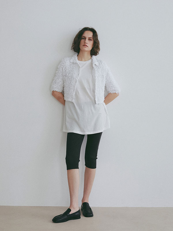 ホールガーメントニットバイカーパンツ