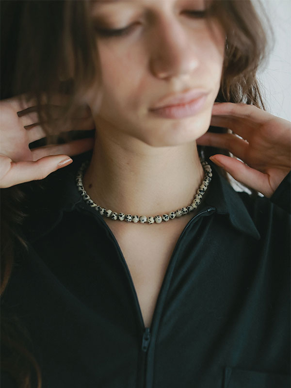 ストーンビーズネックレス