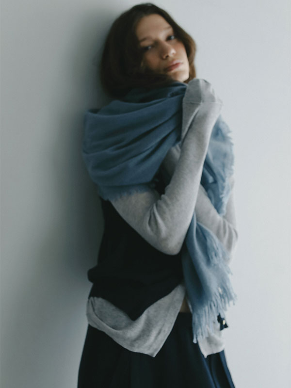 A SAUCE MELERカシミヤマイクロバスケットストールⅱ