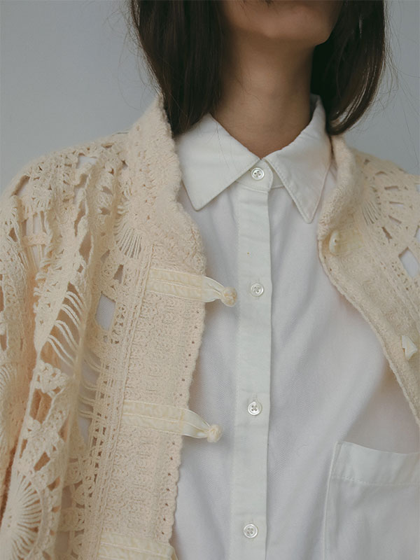 エンブロイダリーニットジャケット