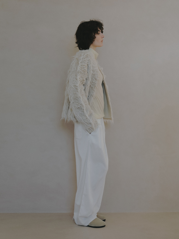 ダブルフェイスヘアリーニットカーディガン