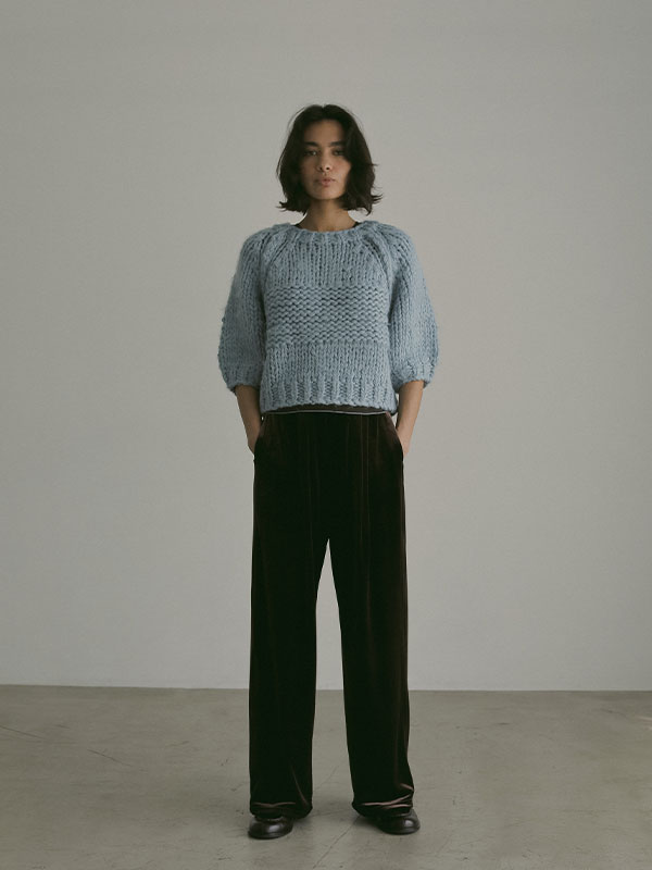 エトレトウキョウ　ハンドニットフーディー ETRE TOKYO - ダブルフェイスニットフーディーコート - KHAKI