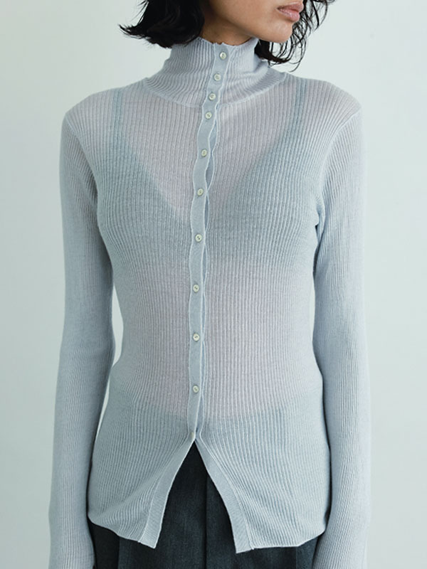 SANTEシルクカシミヤハイネックニットプルオーバー