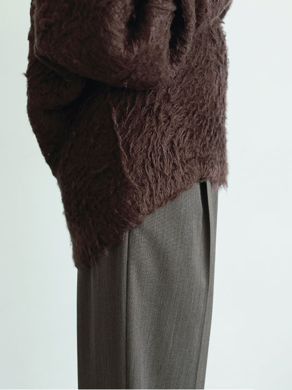 SANTEヘアリーシルクＶネックニットプルオーバー