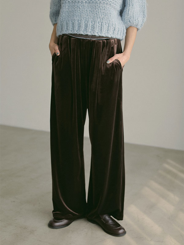 ETRE TOKYO リラクシーベロアパンツ リラクシーベロアパンツ(S BROWN): ボトムス │ ETRE TOKYO
