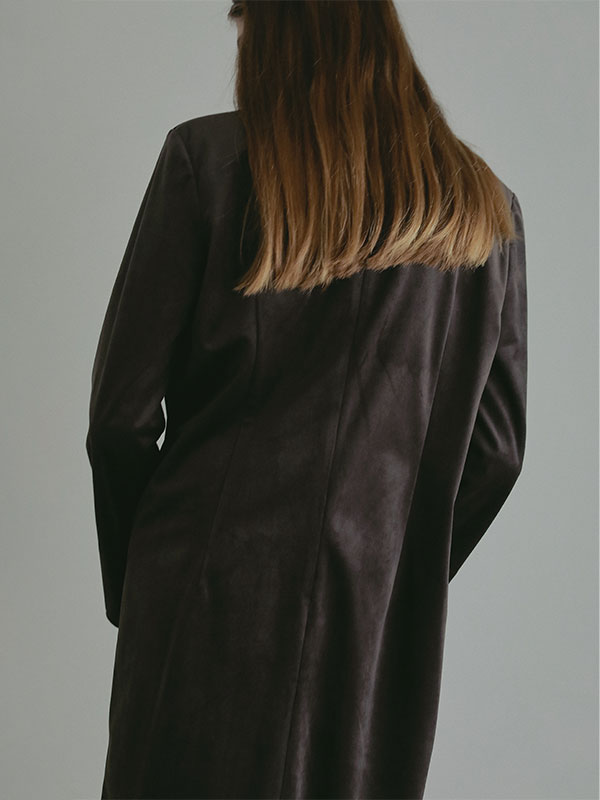 プランジングベロアワンピース