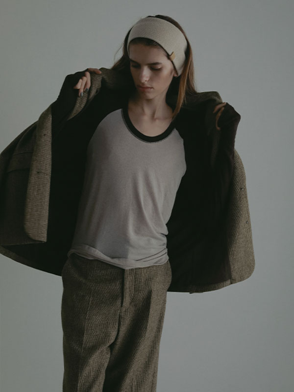 ウールカシミヤニットヘアバンド