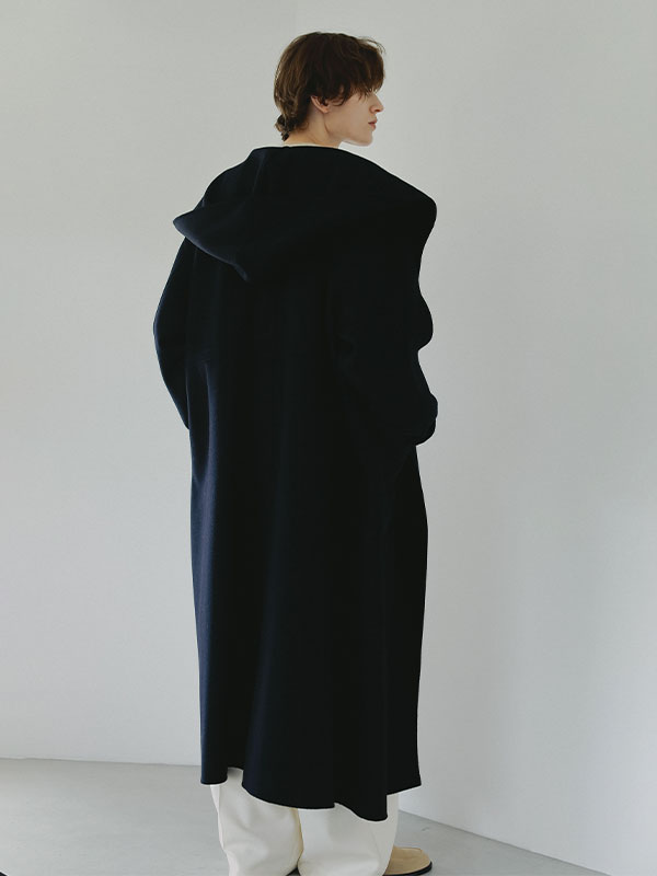 SANTEウールカシミヤフーディーリバーコート